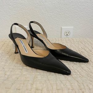 Manolo Blahnik Slingback Pump | Black | 10.5